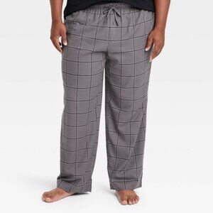 NEW! Mens Big & Tall Windowpane 100% Cotton Pajama PJ Pants - Goodfellow